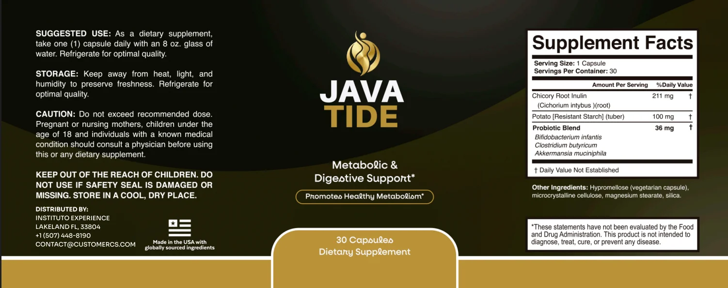 Javatide Product Label
